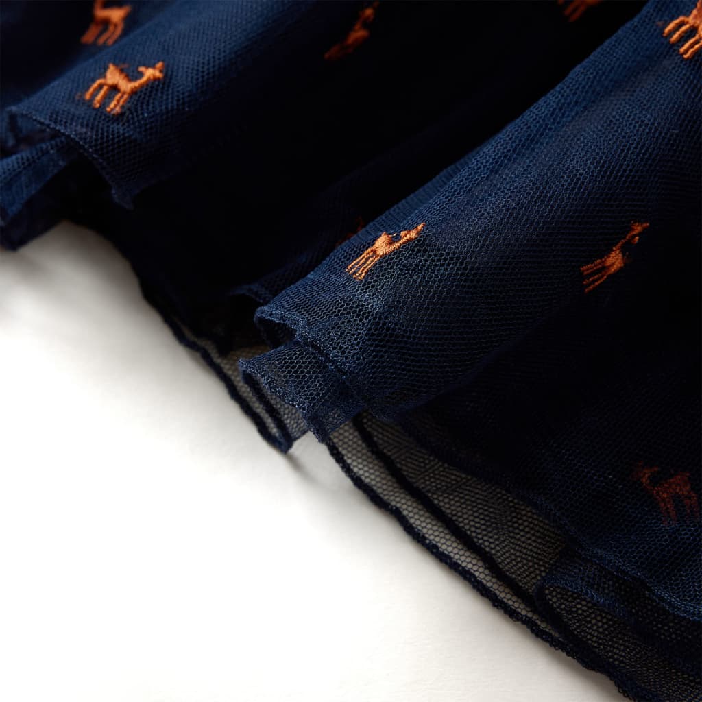 Kinderjurk met lange mouwen 92 marineblauw is nu te koop bij PeponiXL, paradijselijk wonen!