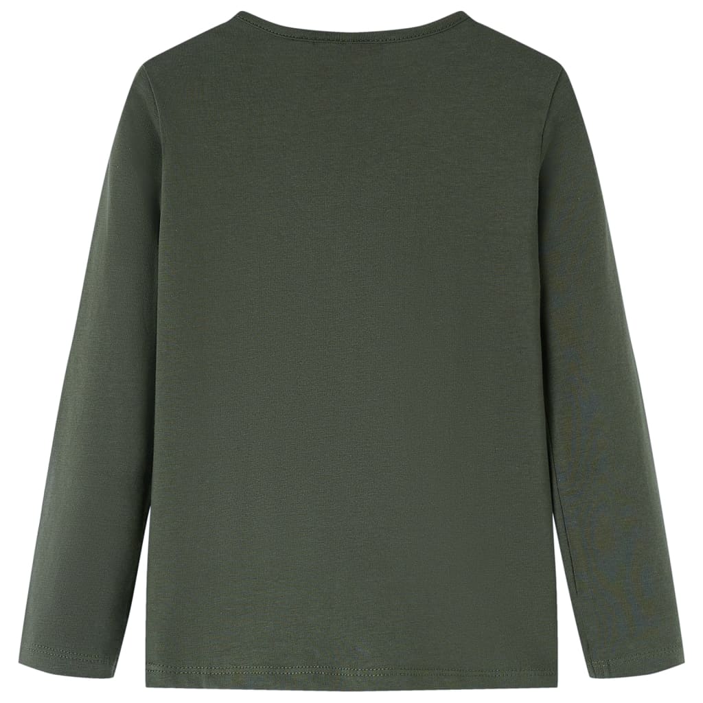 Kindershirt met lange mouwen 104 kakikleurig is nu te koop bij PeponiXL, paradijselijk wonen!