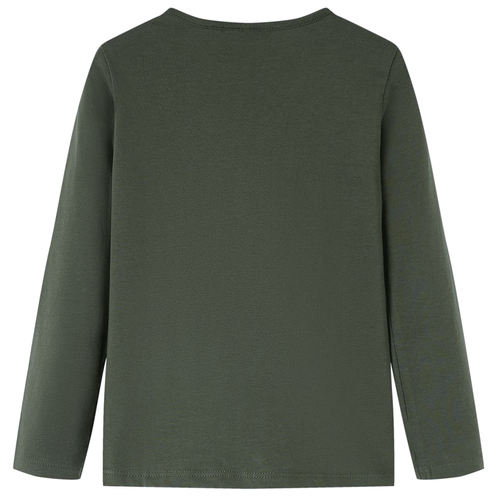 Kindershirt met lange mouwen 116 kakikleurig is nu te koop bij PeponiXL, paradijselijk wonen!