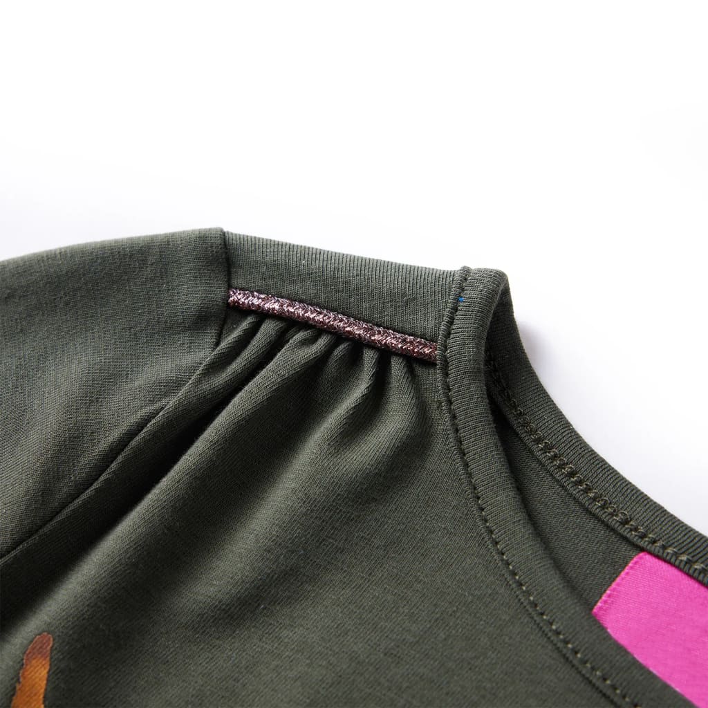 Kindershirt met lange mouwen 140 kakikleurig is nu te koop bij PeponiXL, paradijselijk wonen!