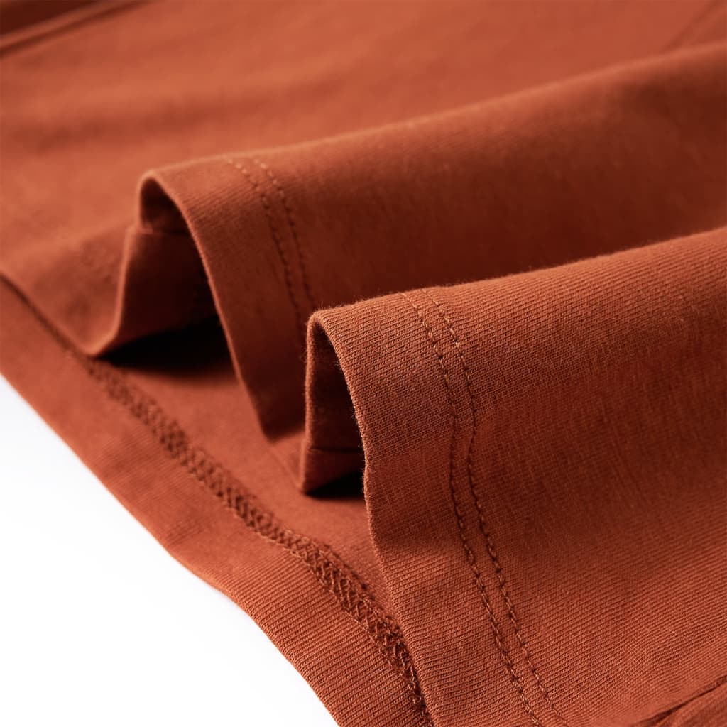 Kindershirt met lange mouwen 140 cognackleurig is nu te koop bij PeponiXL, paradijselijk wonen!