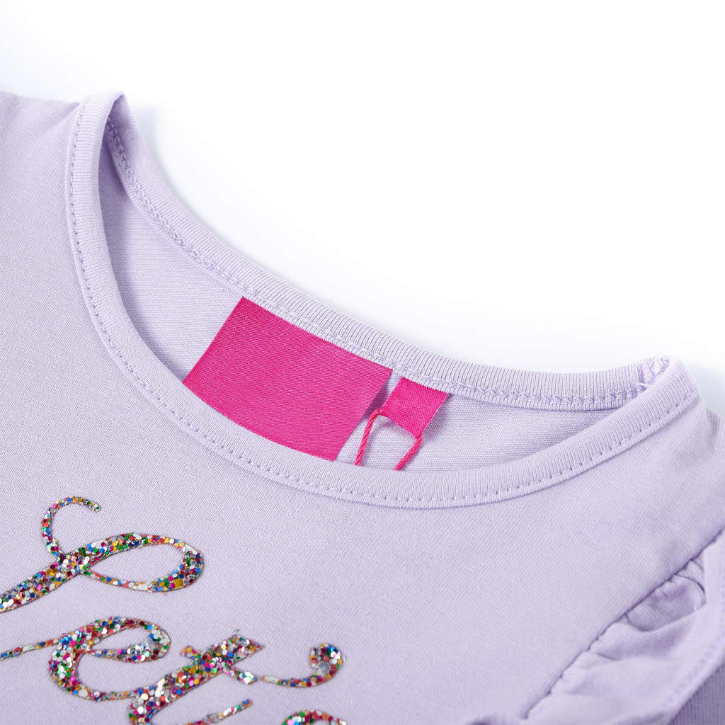 Kindershirt met lange mouwen 104 lichtlila is nu te koop bij PeponiXL, paradijselijk wonen!