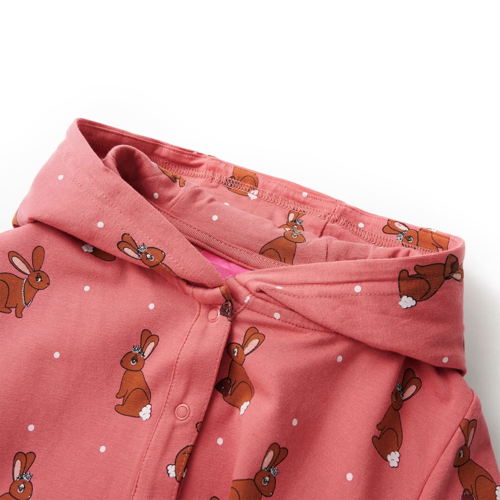 Kinderonesie met capuchon 104 oudroze is nu te koop bij PeponiXL, paradijselijk wonen!