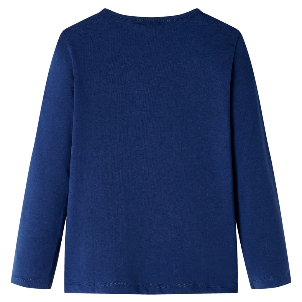 Kindershirt met lange mouwen 116 marineblauw is nu te koop bij PeponiXL, paradijselijk wonen!