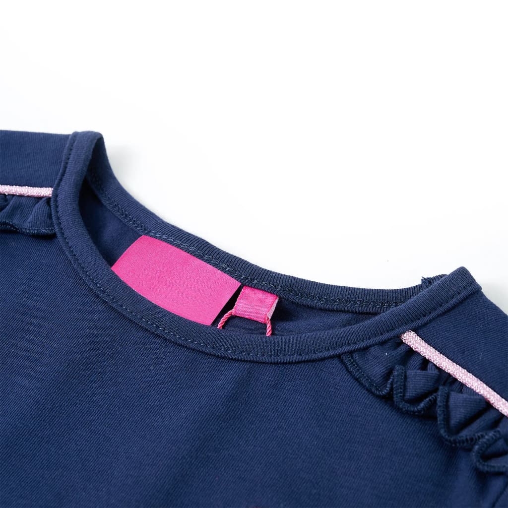 Kindershirt met lange mouwen 116 marineblauw is nu te koop bij PeponiXL, paradijselijk wonen!