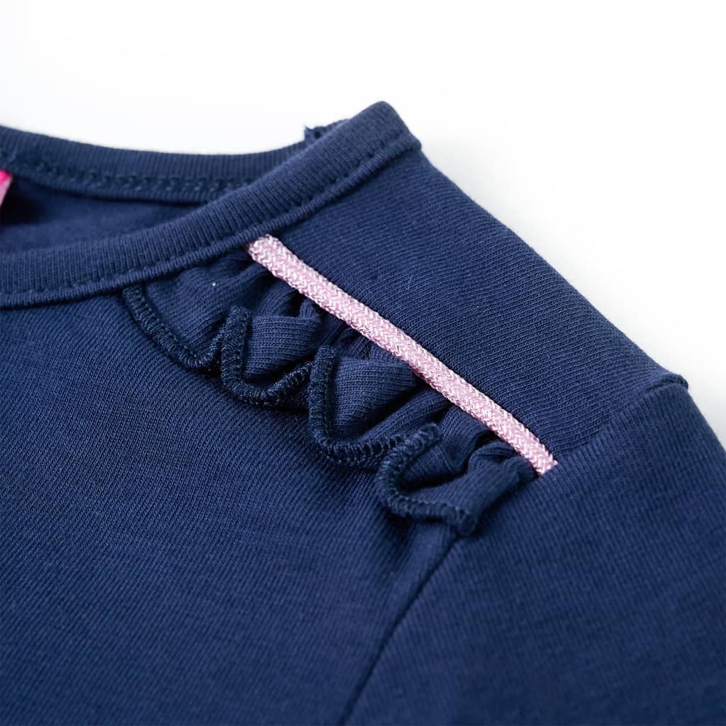Kindershirt met lange mouwen 116 marineblauw is nu te koop bij PeponiXL, paradijselijk wonen!