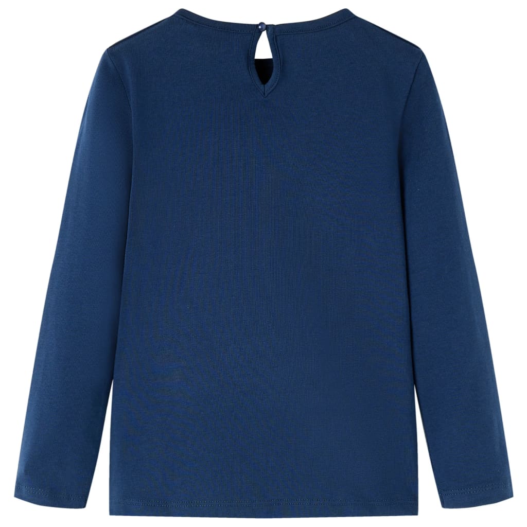 Kindershirt met lange mouwen 116 marineblauw is nu te koop bij PeponiXL, paradijselijk wonen!