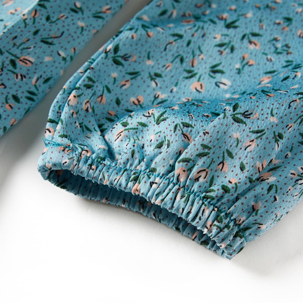 Kinderjurk met lange mouwen 128 blauw is nu te koop bij PeponiXL, paradijselijk wonen!