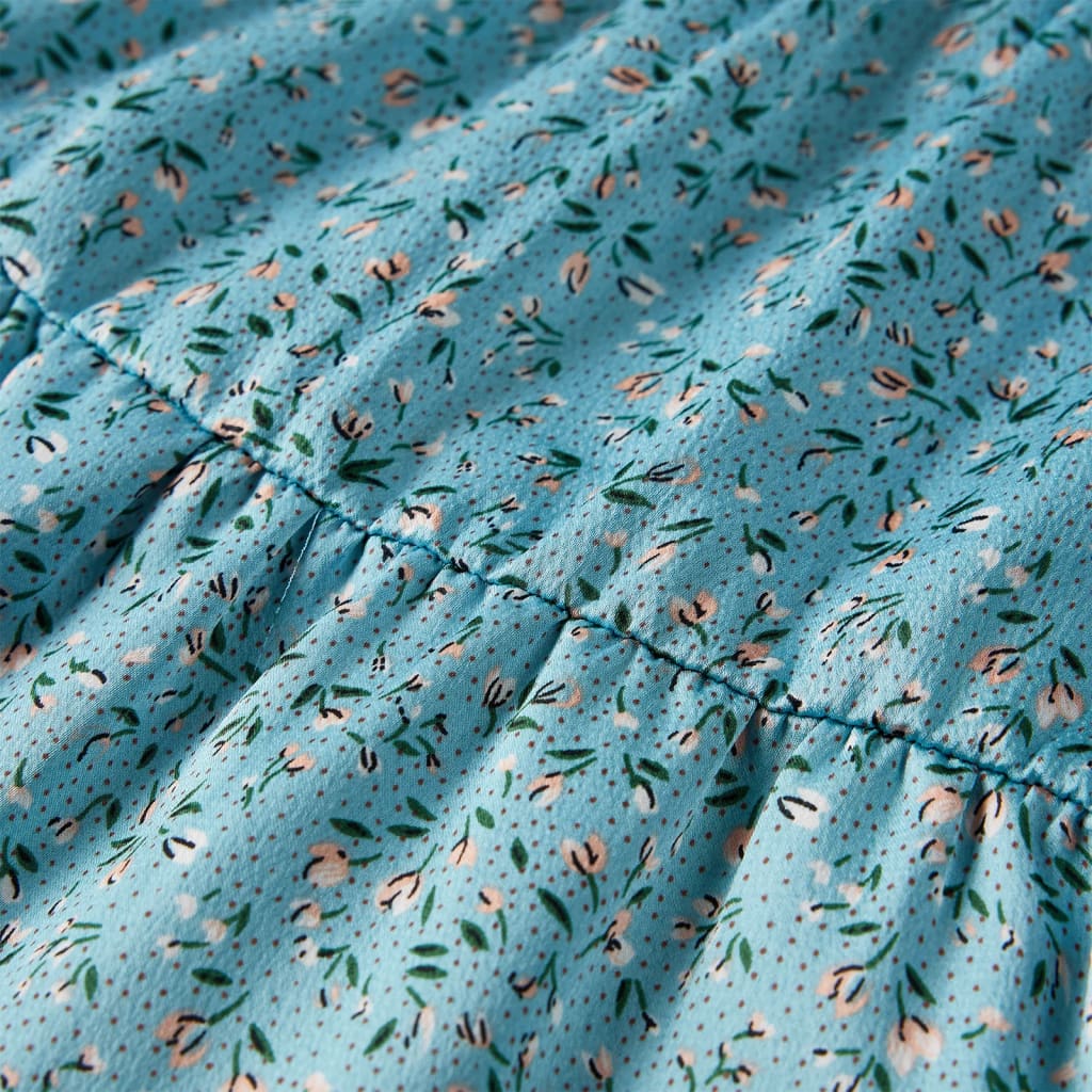 Kinderjurk met lange mouwen 128 blauw is nu te koop bij PeponiXL, paradijselijk wonen!