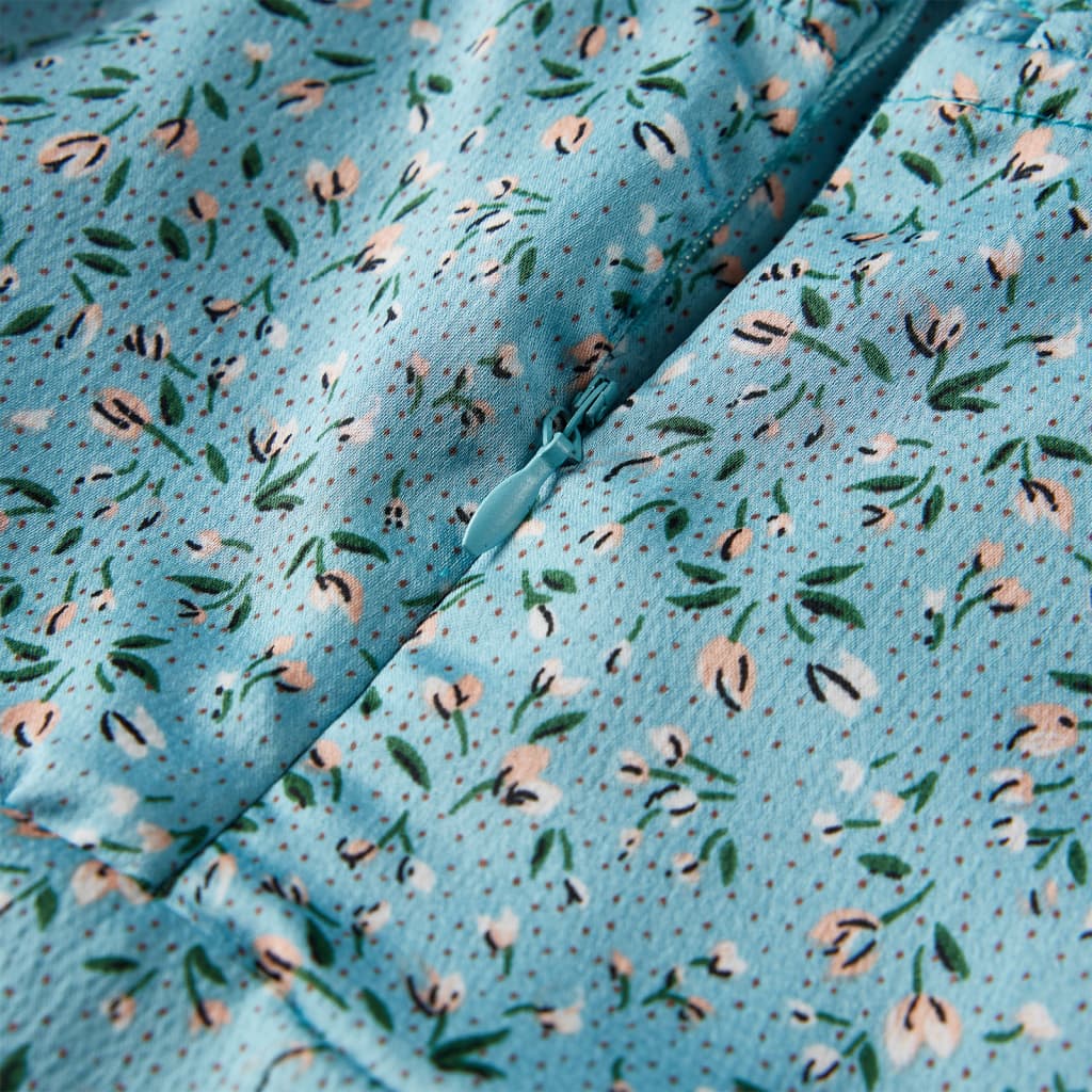 Kinderjurk met lange mouwen 128 blauw is nu te koop bij PeponiXL, paradijselijk wonen!