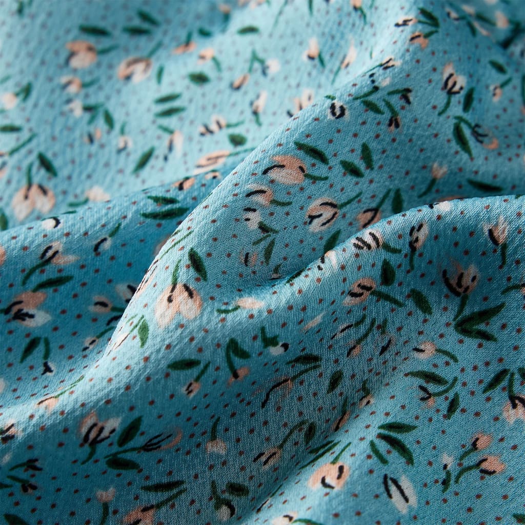 Kinderjurk met lange mouwen 128 blauw is nu te koop bij PeponiXL, paradijselijk wonen!