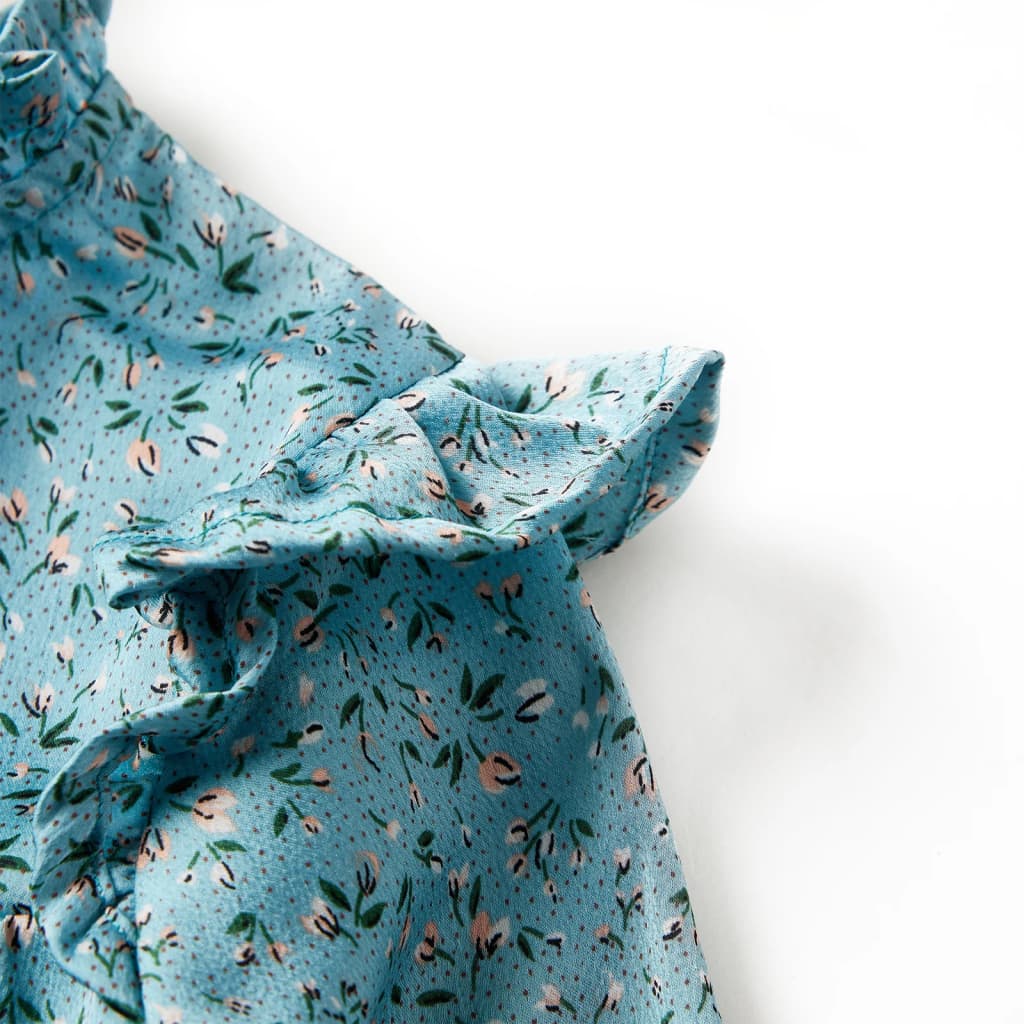 Kinderjurk met lange mouwen 140 blauw is nu te koop bij PeponiXL, paradijselijk wonen!