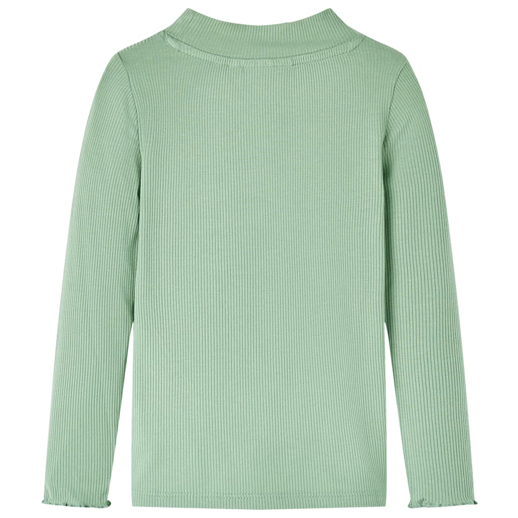Kindershirt met lange mouwen lage col 128 donkermintkleurig is nu te koop bij PeponiXL, paradijselijk wonen!