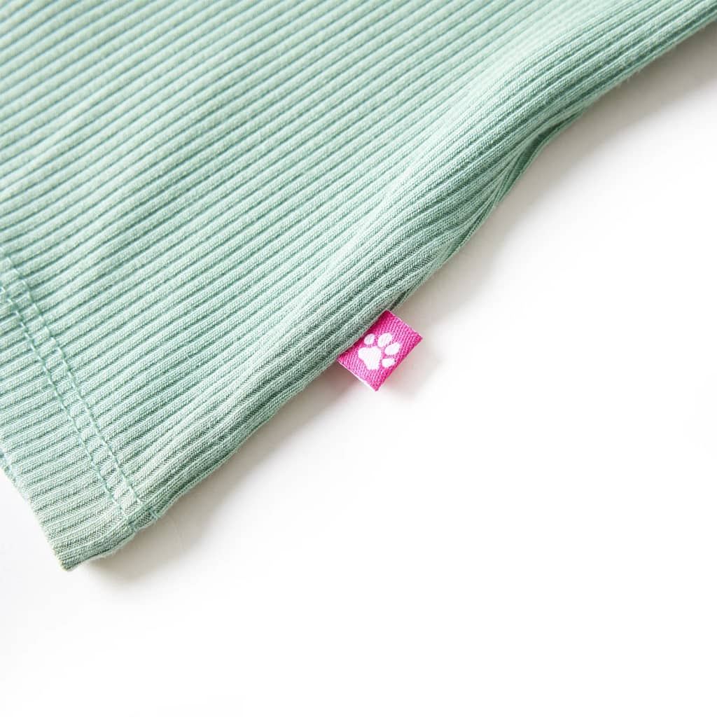 Kindershirt met lange mouwen lage col 128 donkermintkleurig is nu te koop bij PeponiXL, paradijselijk wonen!