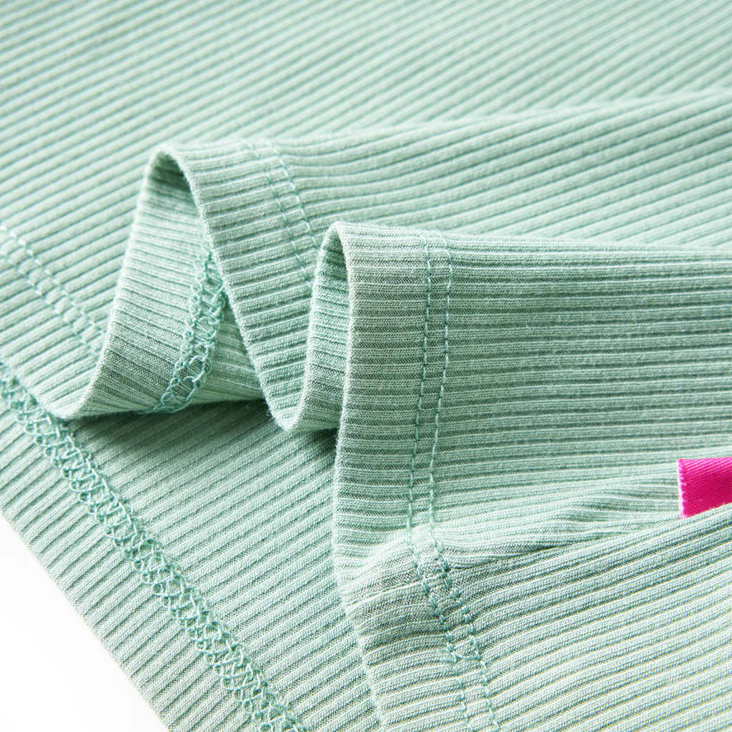 Kindershirt met lange mouwen lage col 128 donkermintkleurig is nu te koop bij PeponiXL, paradijselijk wonen!