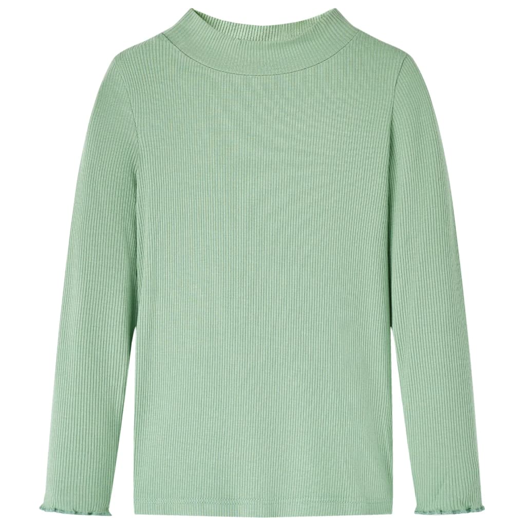 Kindershirt met lange mouwen lage col 140 donkermintkleurig is nu te koop bij PeponiXL, paradijselijk wonen!