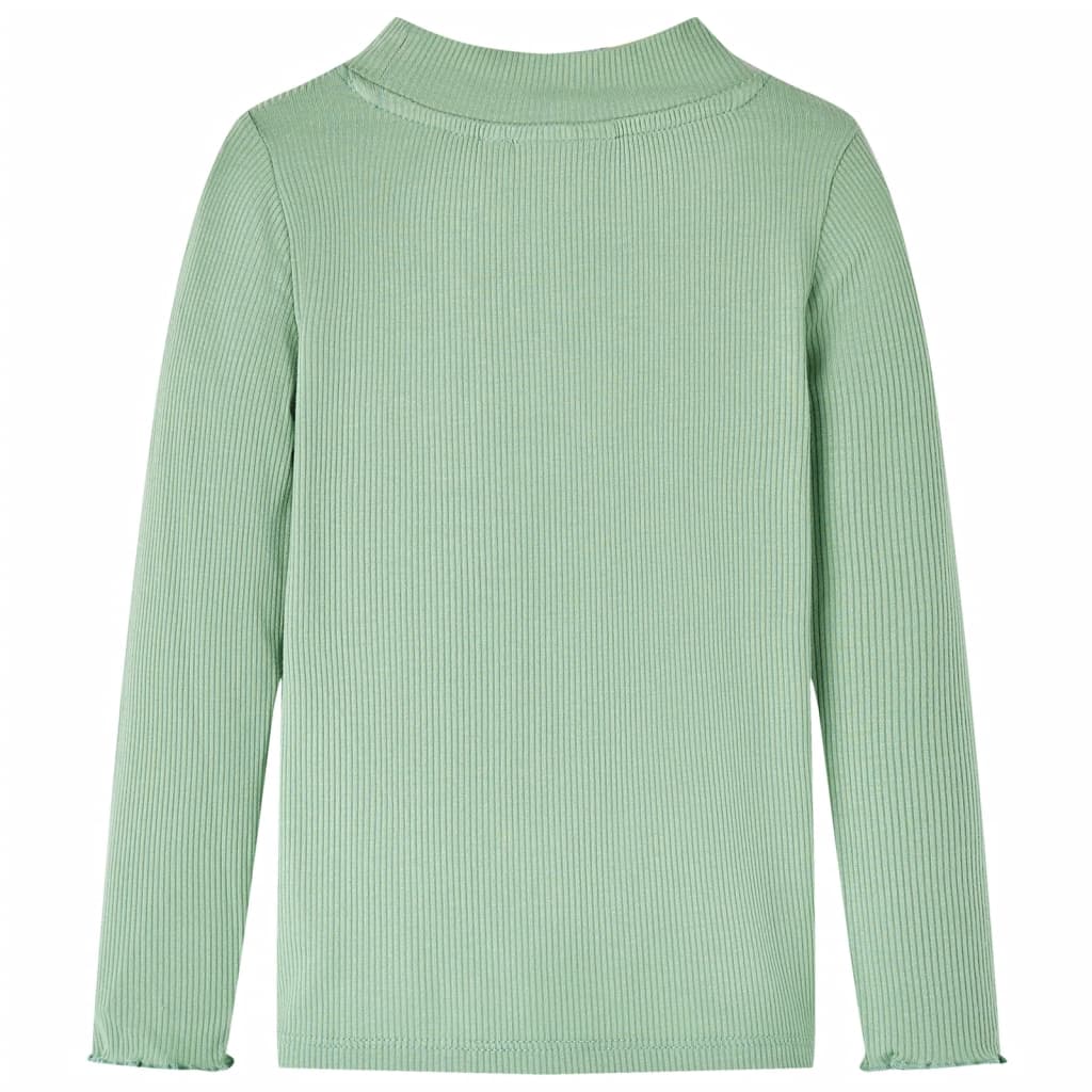 Kindershirt met lange mouwen lage col 140 donkermintkleurig is nu te koop bij PeponiXL, paradijselijk wonen!
