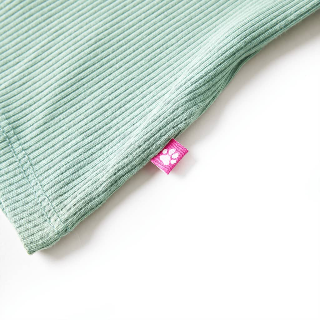 Kindershirt met lange mouwen lage col 140 donkermintkleurig is nu te koop bij PeponiXL, paradijselijk wonen!
