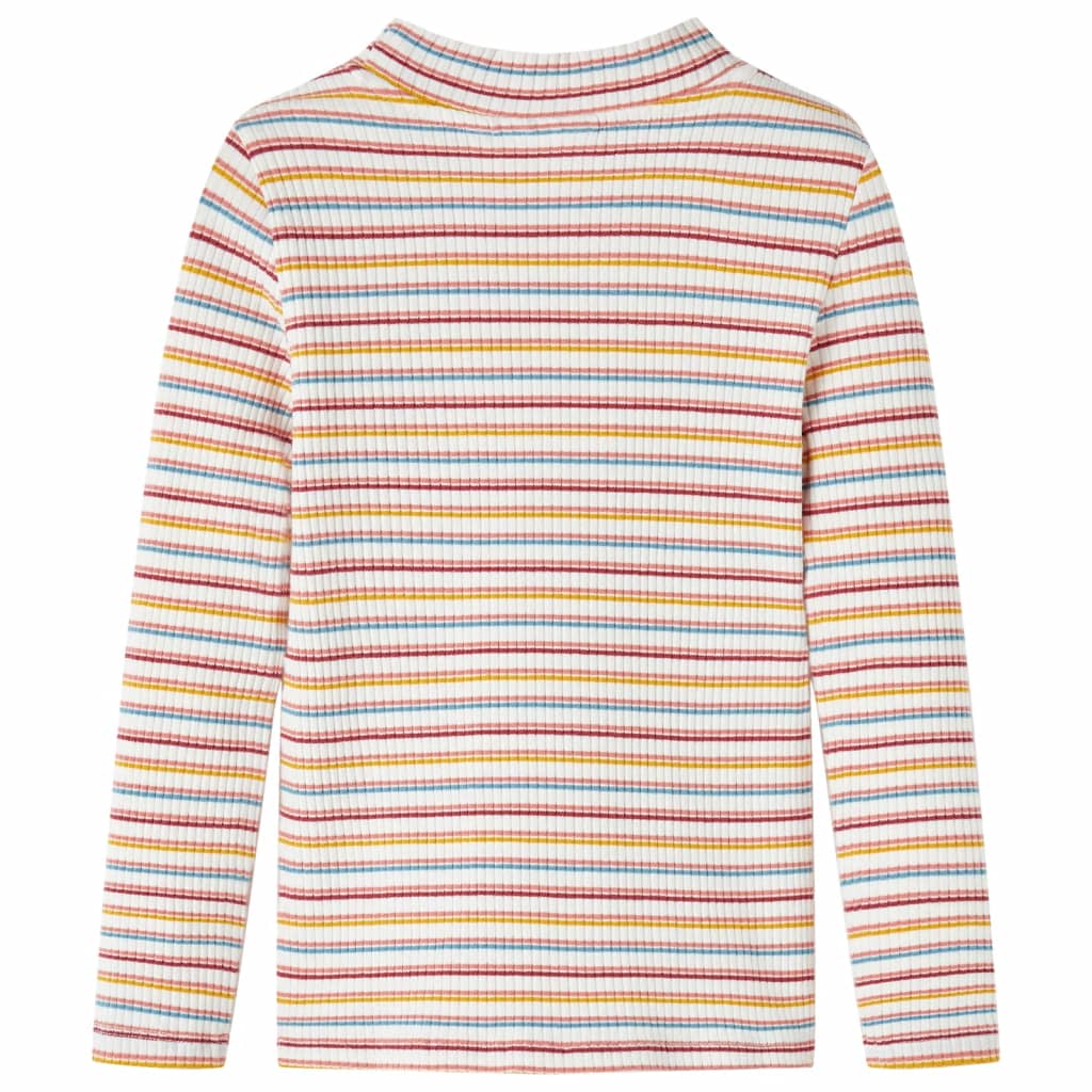 Kindershirt met lange mouwen 92 gestreept ecru is nu te koop bij PeponiXL, paradijselijk wonen!