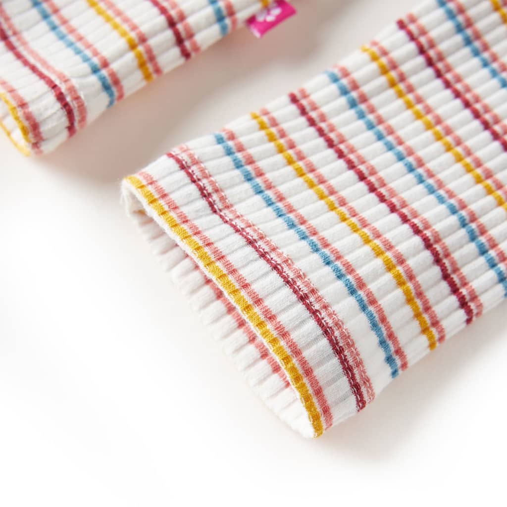 Kindershirt met lange mouwen 116 gestreept ecru is nu te koop bij PeponiXL, paradijselijk wonen!