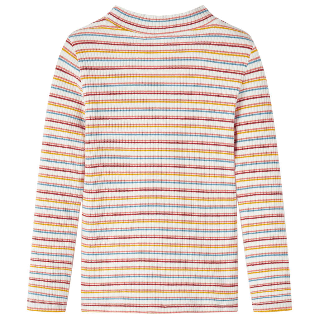 Kindershirt met lange mouwen 128 gestreept ecru is nu te koop bij PeponiXL, paradijselijk wonen!