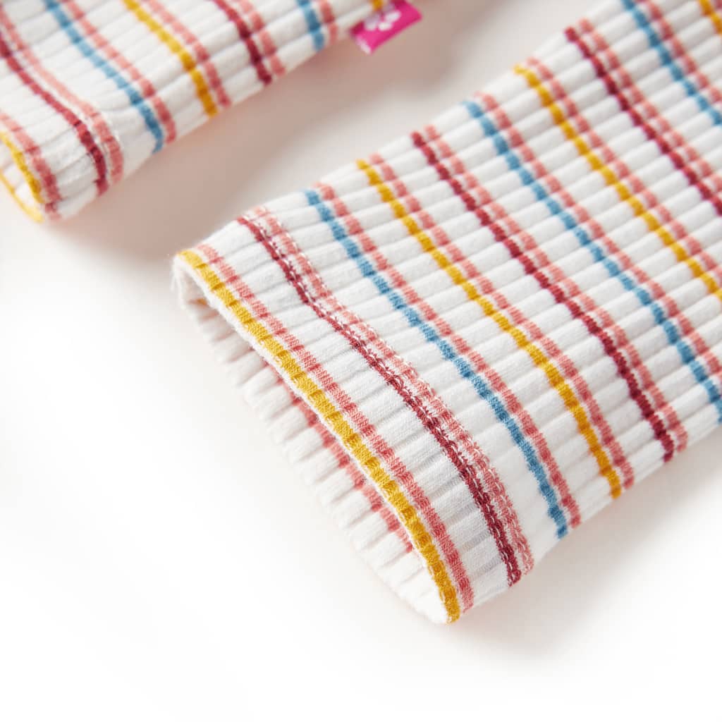 Kindershirt met lange mouwen 128 gestreept ecru is nu te koop bij PeponiXL, paradijselijk wonen!