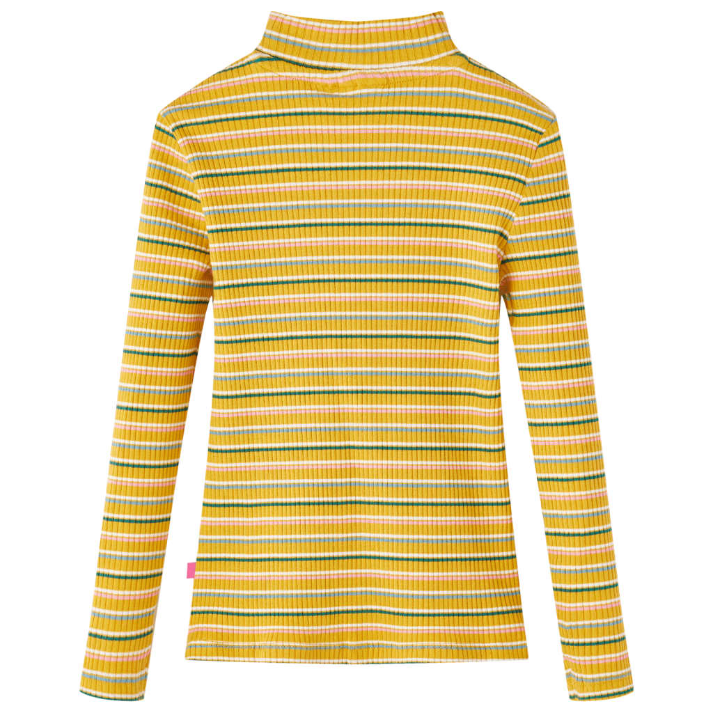 Kindershirt met lange mouwen 104 gestreept okerkleurig is nu te koop bij PeponiXL, paradijselijk wonen!