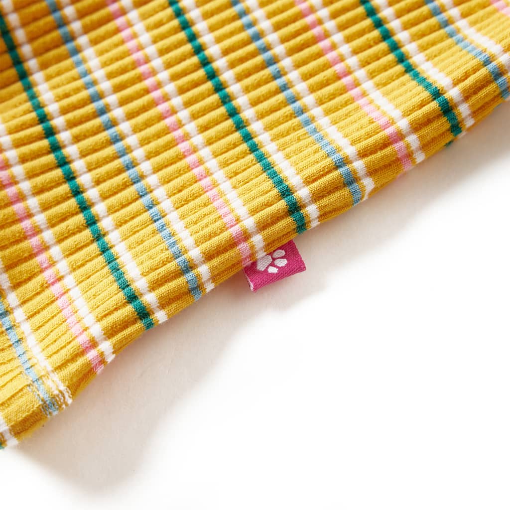 Kindershirt met lange mouwen 104 gestreept okerkleurig is nu te koop bij PeponiXL, paradijselijk wonen!