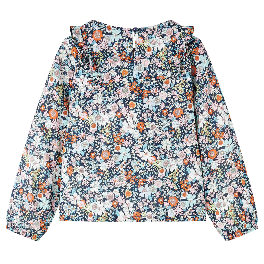 Kindershirt met lange mouwen 104 donkerblauw is nu te koop bij PeponiXL, paradijselijk wonen!