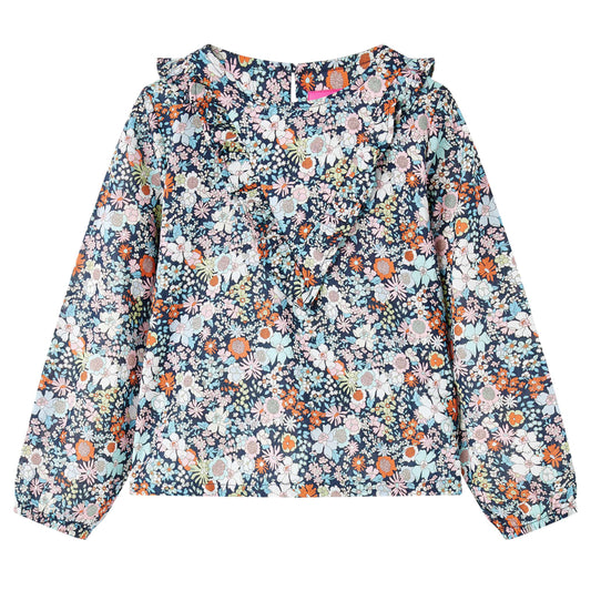Kindershirt met lange mouwen 116 donkerblauw is nu te koop bij PeponiXL, paradijselijk wonen!