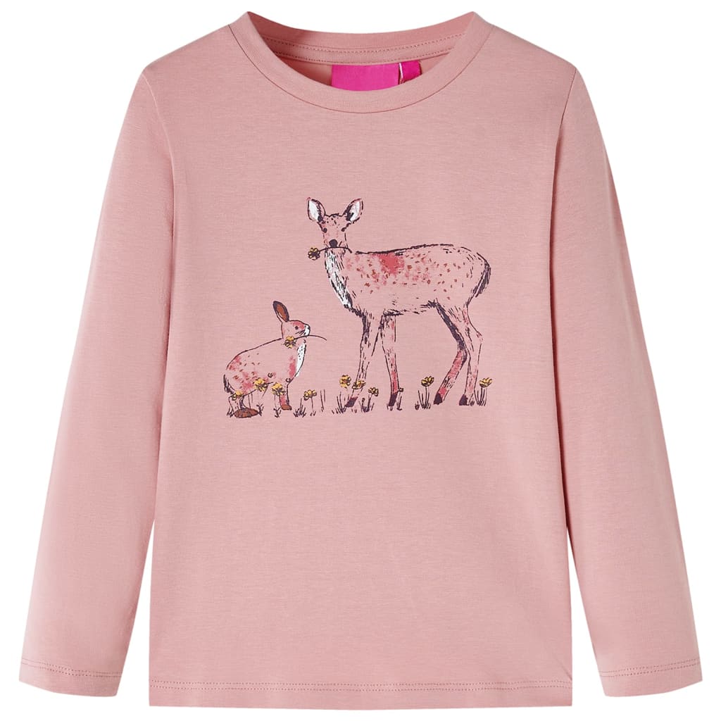 Kindershirt met lange mouwen 92 roze is nu te koop bij PeponiXL, paradijselijk wonen!