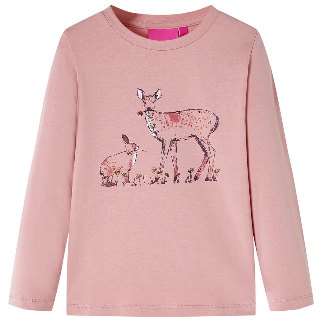 Kindershirt met lange mouwen 128 roze is nu te koop bij PeponiXL, paradijselijk wonen!