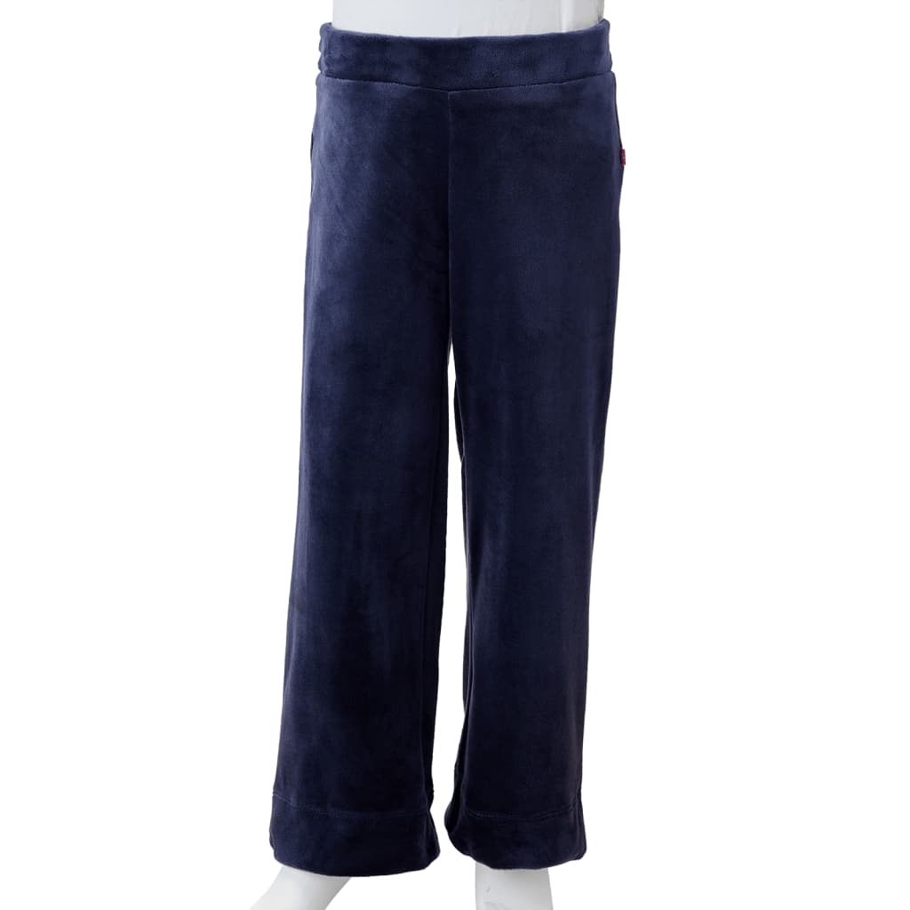 Kinderbroek fluweel 104 donkerblauw is nu te koop bij PeponiXL, paradijselijk wonen!