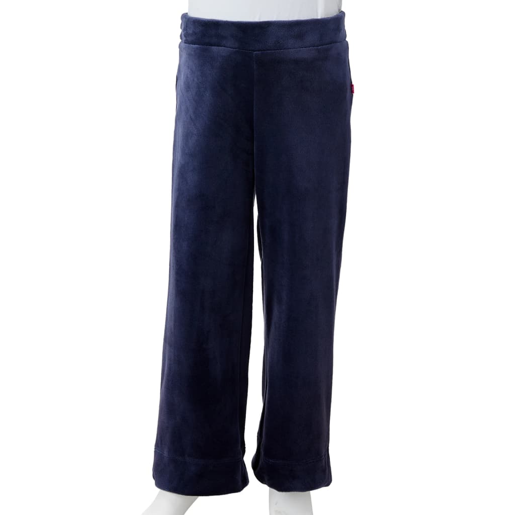Kinderbroek fluweel 128 donkerblauw is nu te koop bij PeponiXL, paradijselijk wonen!
