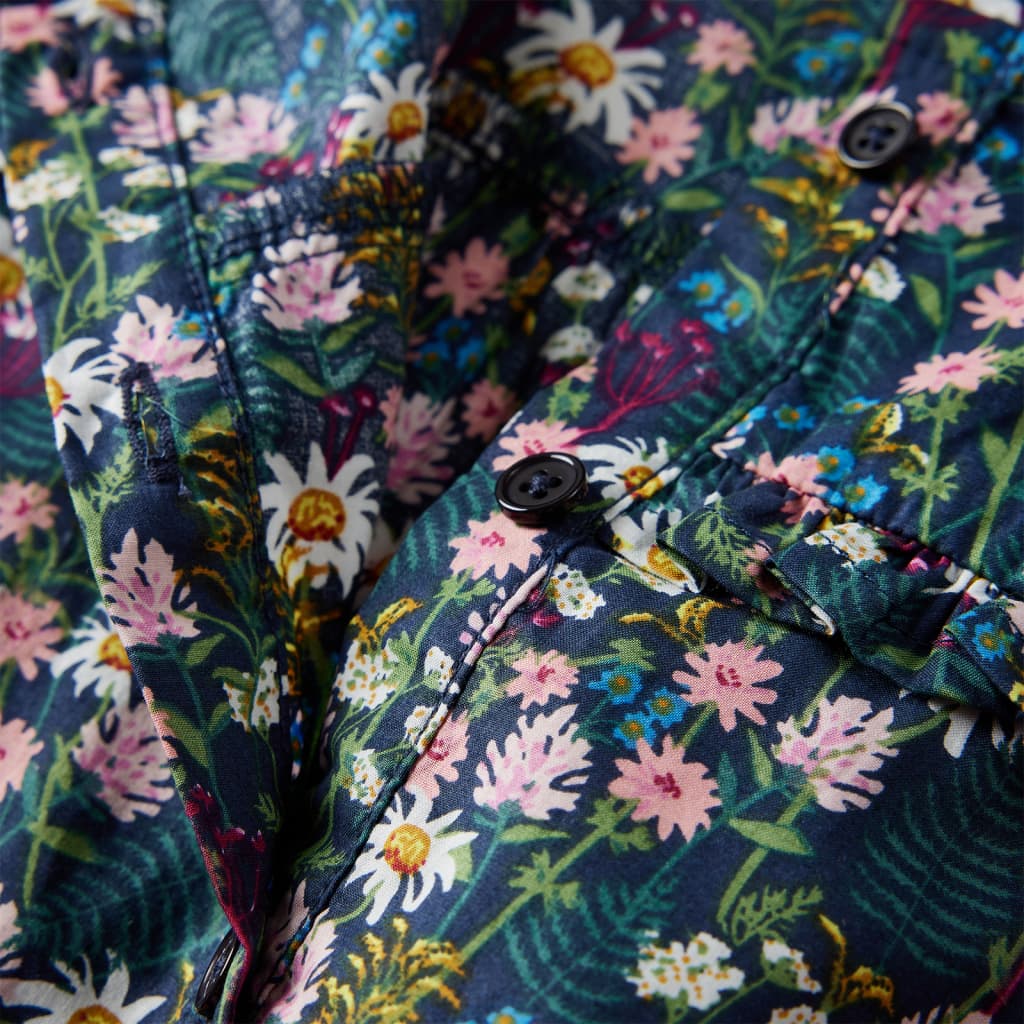 Kinderjurk met lange mouwen 116 donkerblauw is nu te koop bij PeponiXL, paradijselijk wonen!