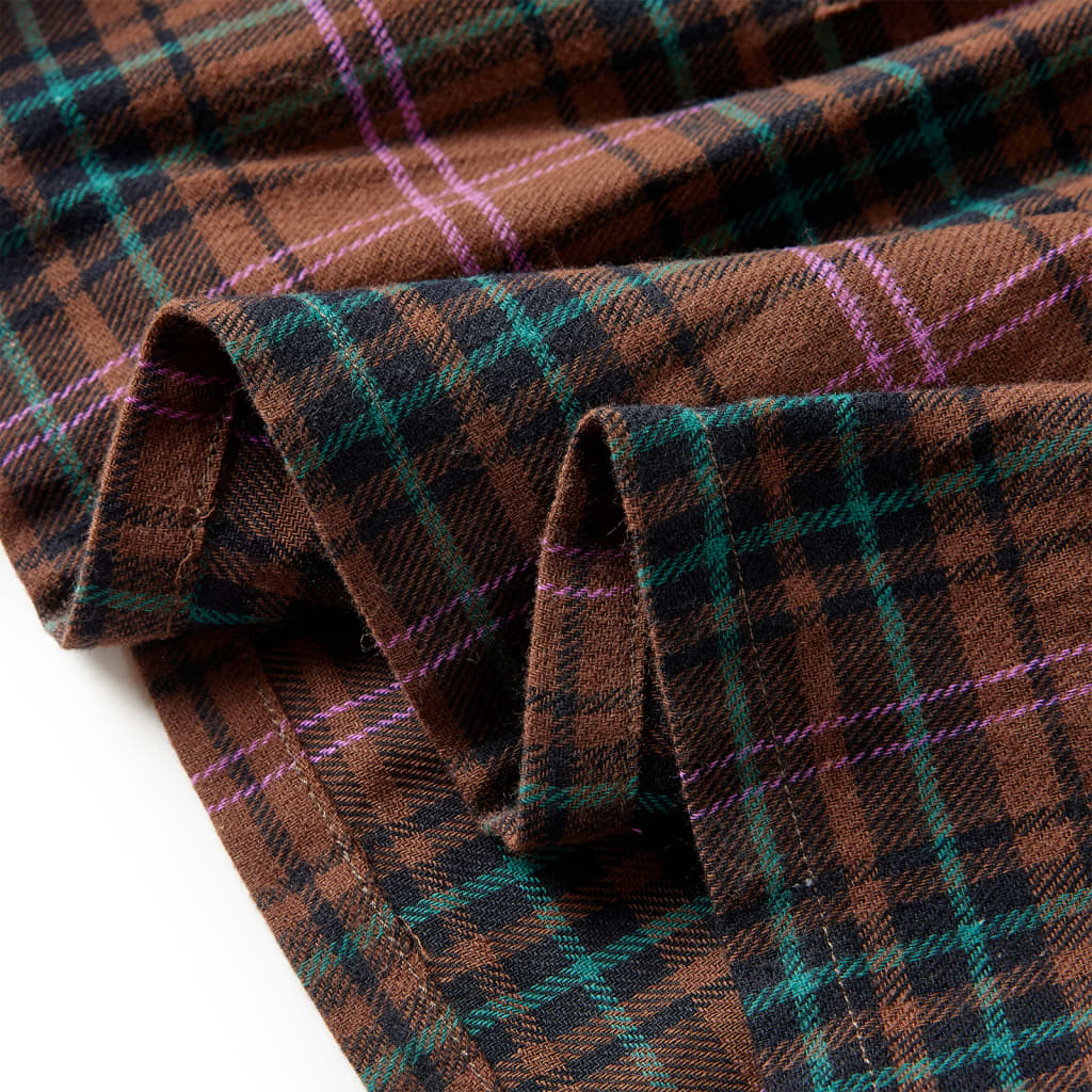 Kinderjurk met lange mouwen 92 cognackleurig is nu te koop bij PeponiXL, paradijselijk wonen!