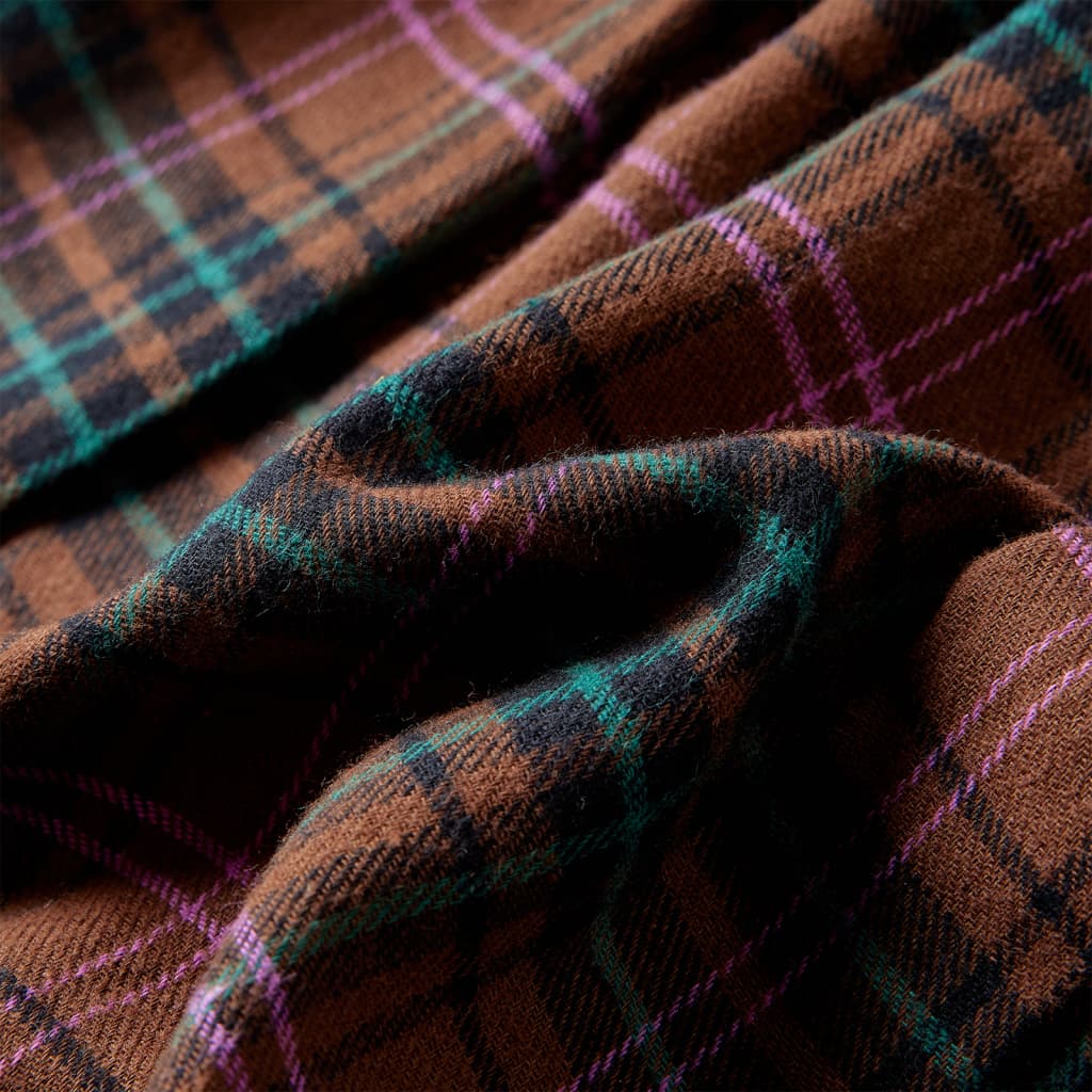 Kinderjurk met lange mouwen 128 cognackleurig is nu te koop bij PeponiXL, paradijselijk wonen!