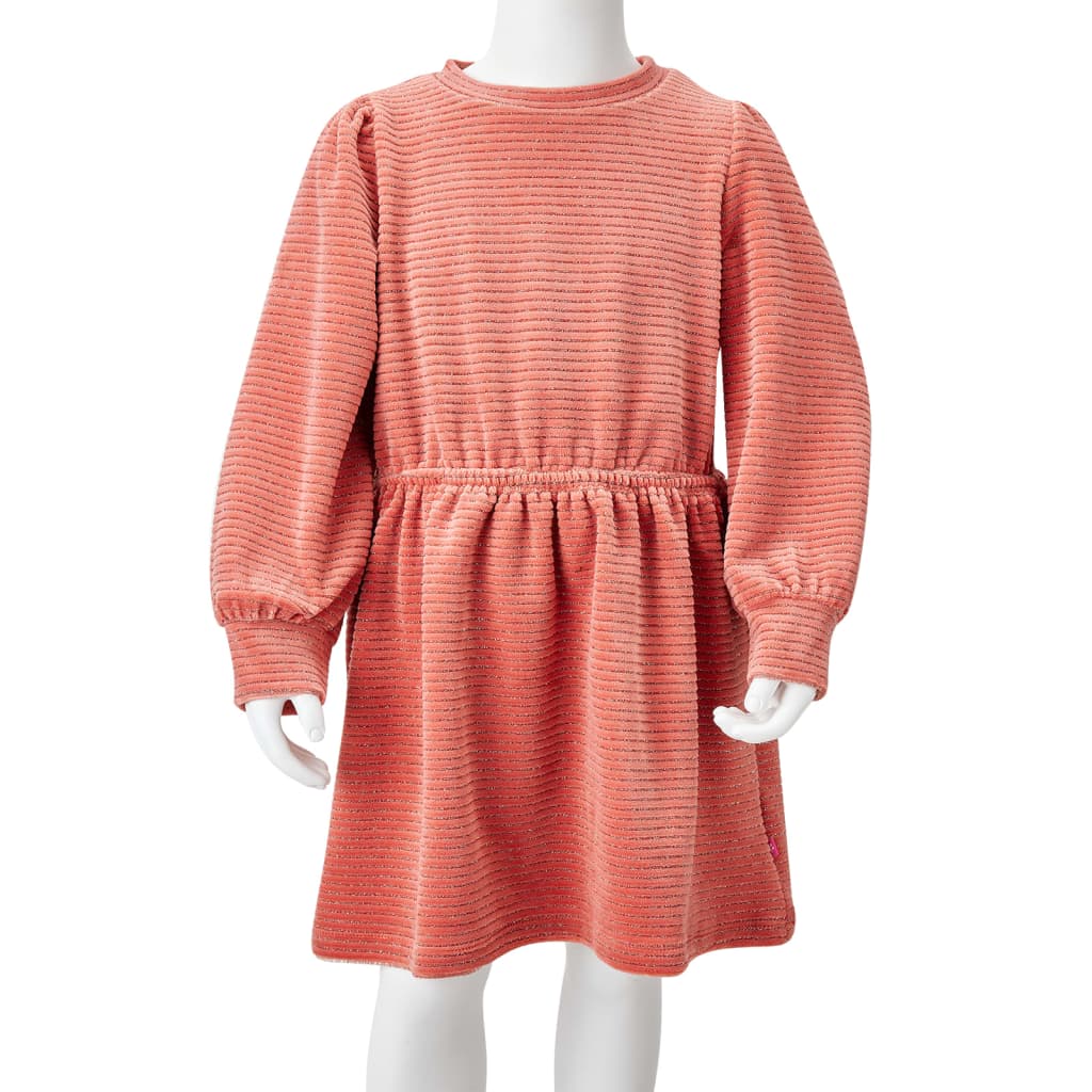 Kinderjurk met lange mouwen 92 middelroze is nu te koop bij PeponiXL, paradijselijk wonen!