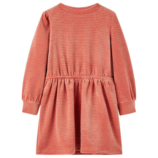 Kinderjurk met lange mouwen 104 middelroze is nu te koop bij PeponiXL, paradijselijk wonen!