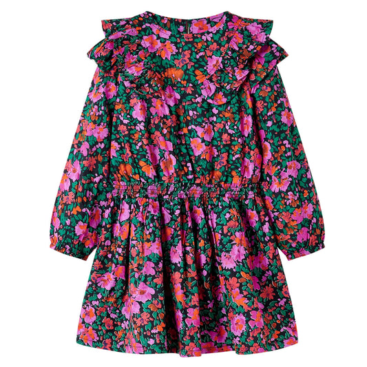 Kinderjurk met lange mouwen 116 felroze is nu te koop bij PeponiXL, paradijselijk wonen!