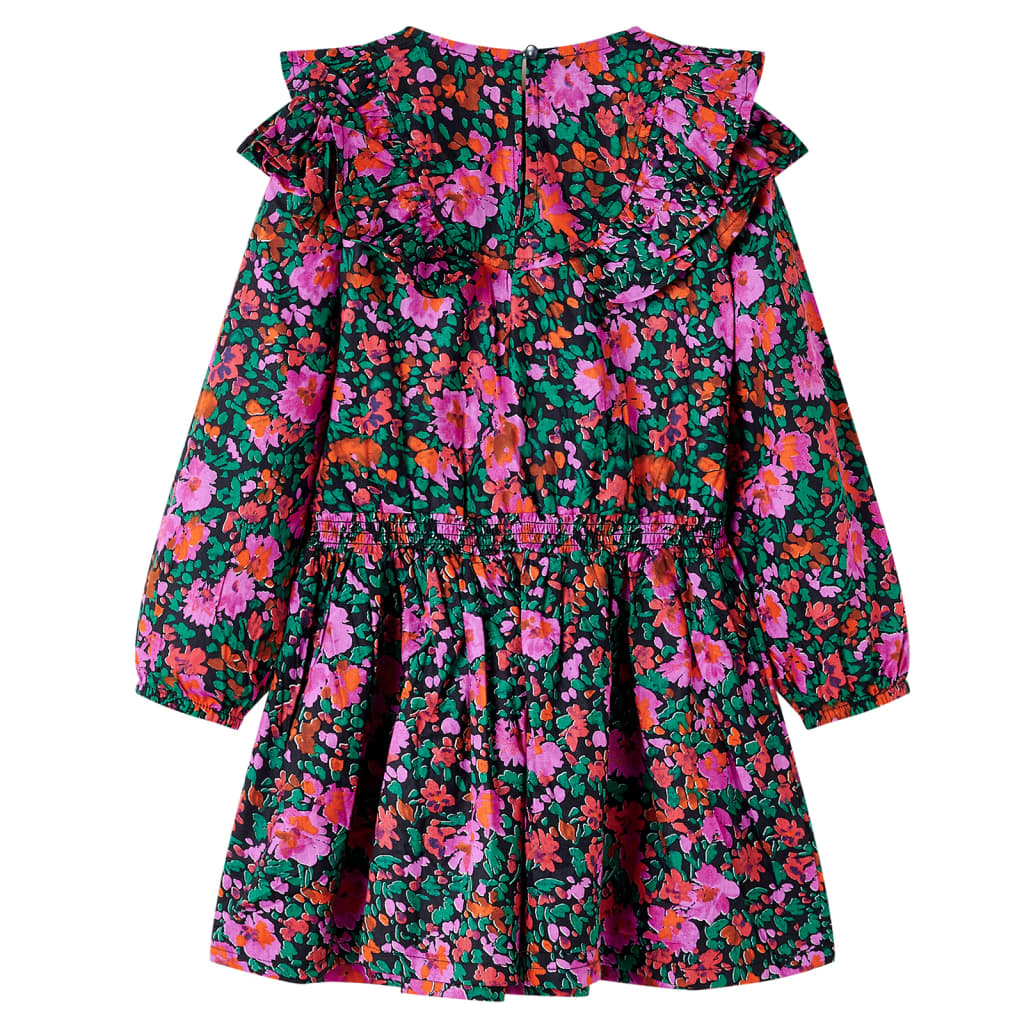 Kinderjurk met lange mouwen 116 felroze is nu te koop bij PeponiXL, paradijselijk wonen!