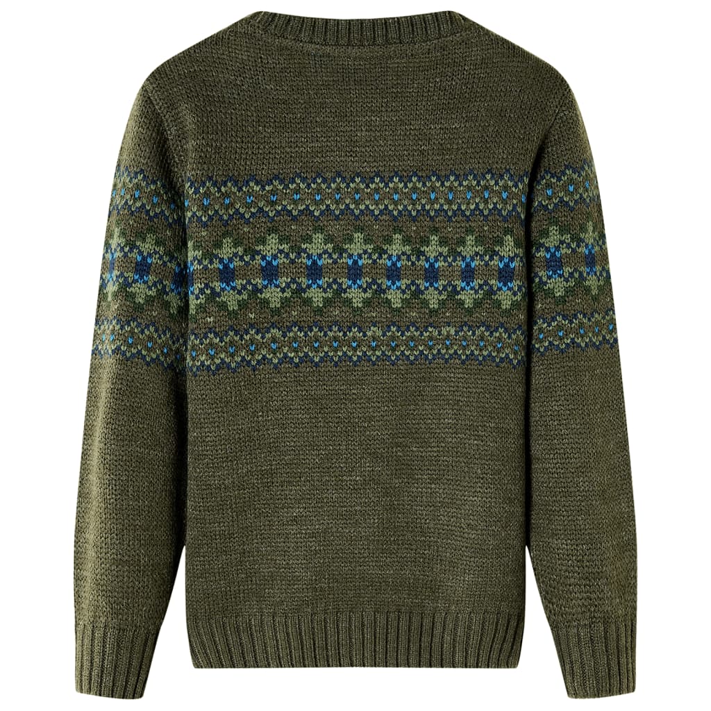 Kindertrui gebreid 128 kakikleurig is nu te koop bij PeponiXL, paradijselijk wonen!