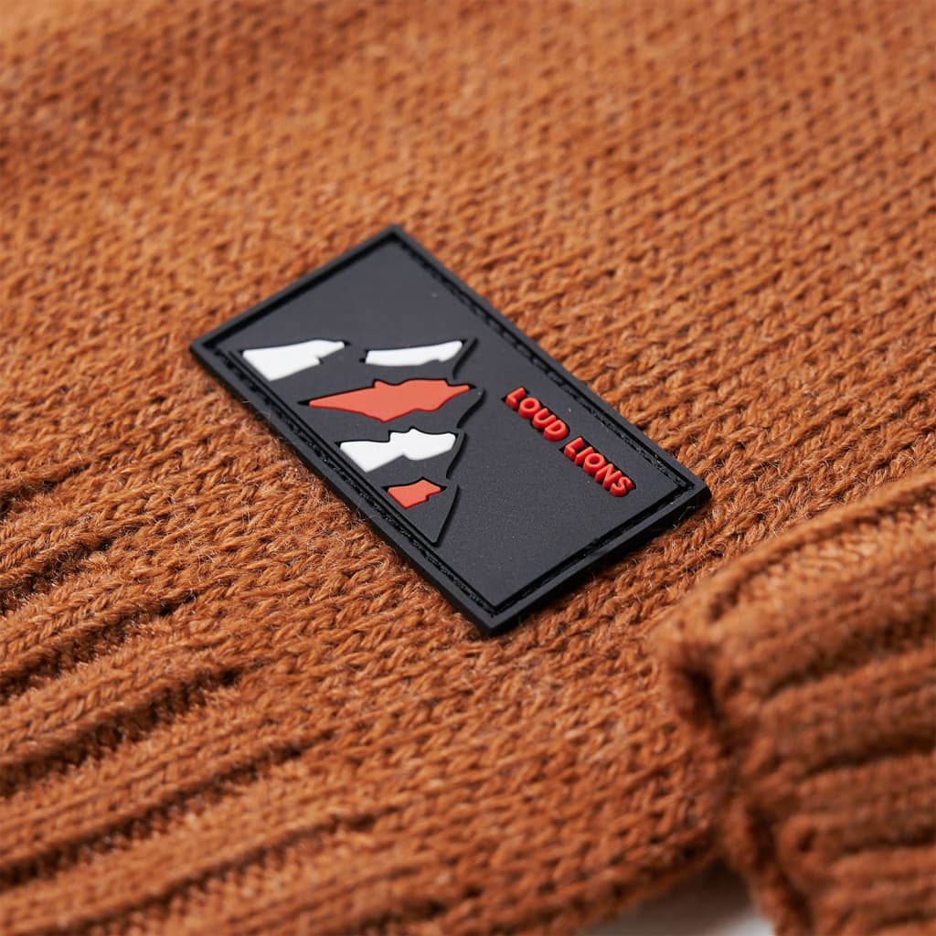 Kindertrui gebreid 92 cognackleurig is nu te koop bij PeponiXL, paradijselijk wonen!