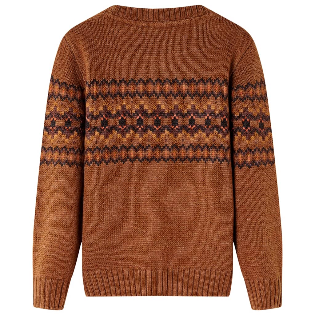 Kindertrui gebreid 128 cognackleurig is nu te koop bij PeponiXL, paradijselijk wonen!