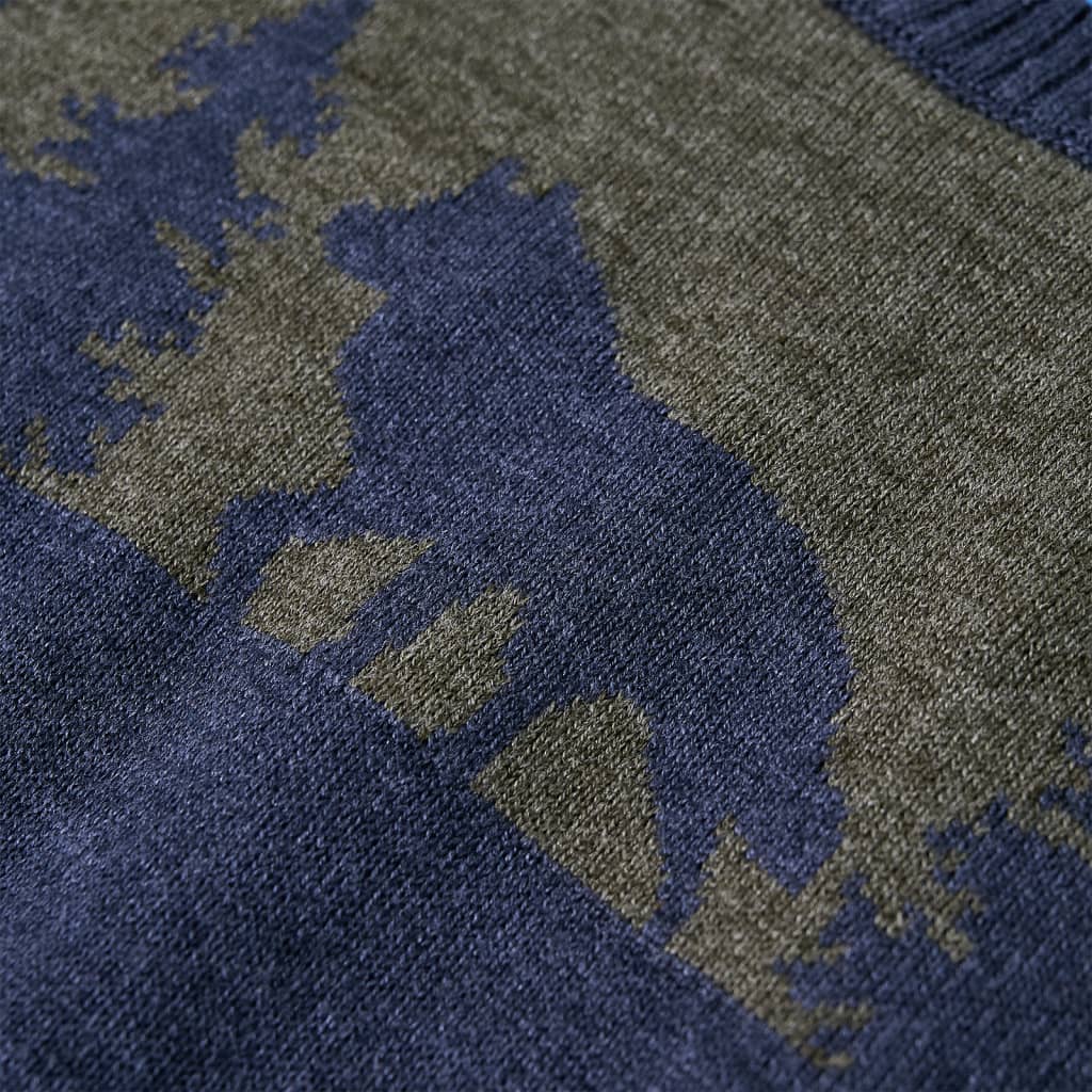 Kindertrui gebreid 92 marineblauw is nu te koop bij PeponiXL, paradijselijk wonen!