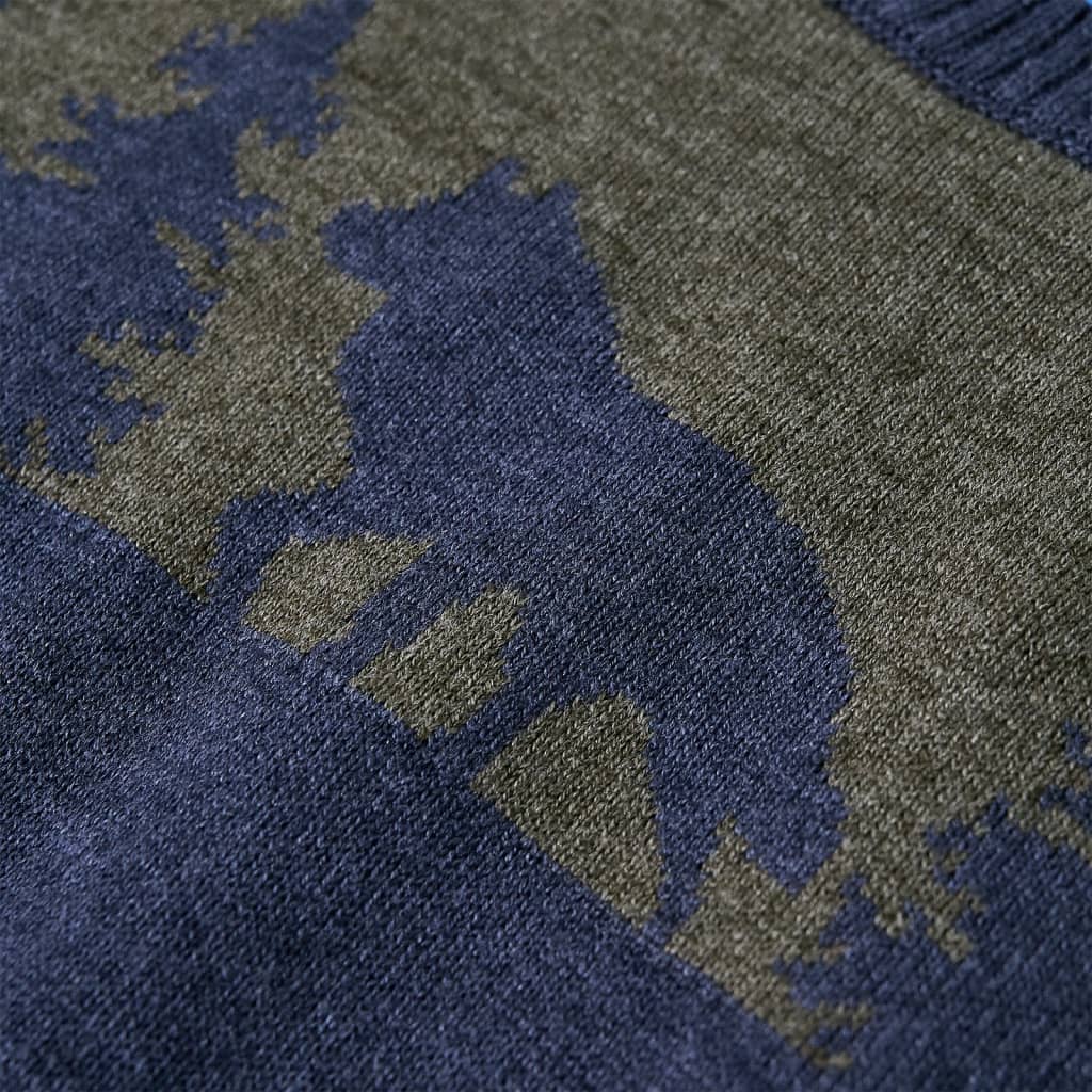 Kindertrui gebreid 116 marineblauw is nu te koop bij PeponiXL, paradijselijk wonen!