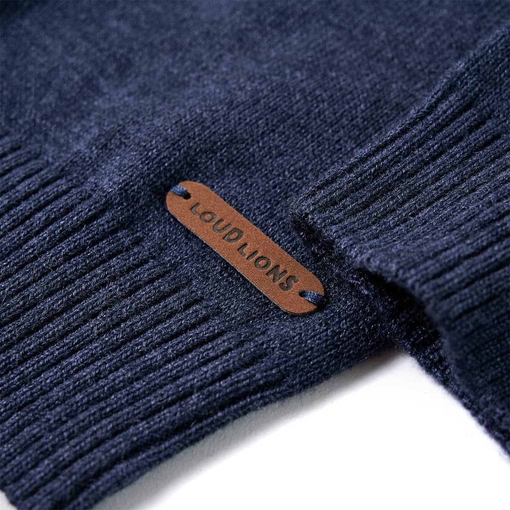 Kindertrui gebreid 116 marineblauw is nu te koop bij PeponiXL, paradijselijk wonen!