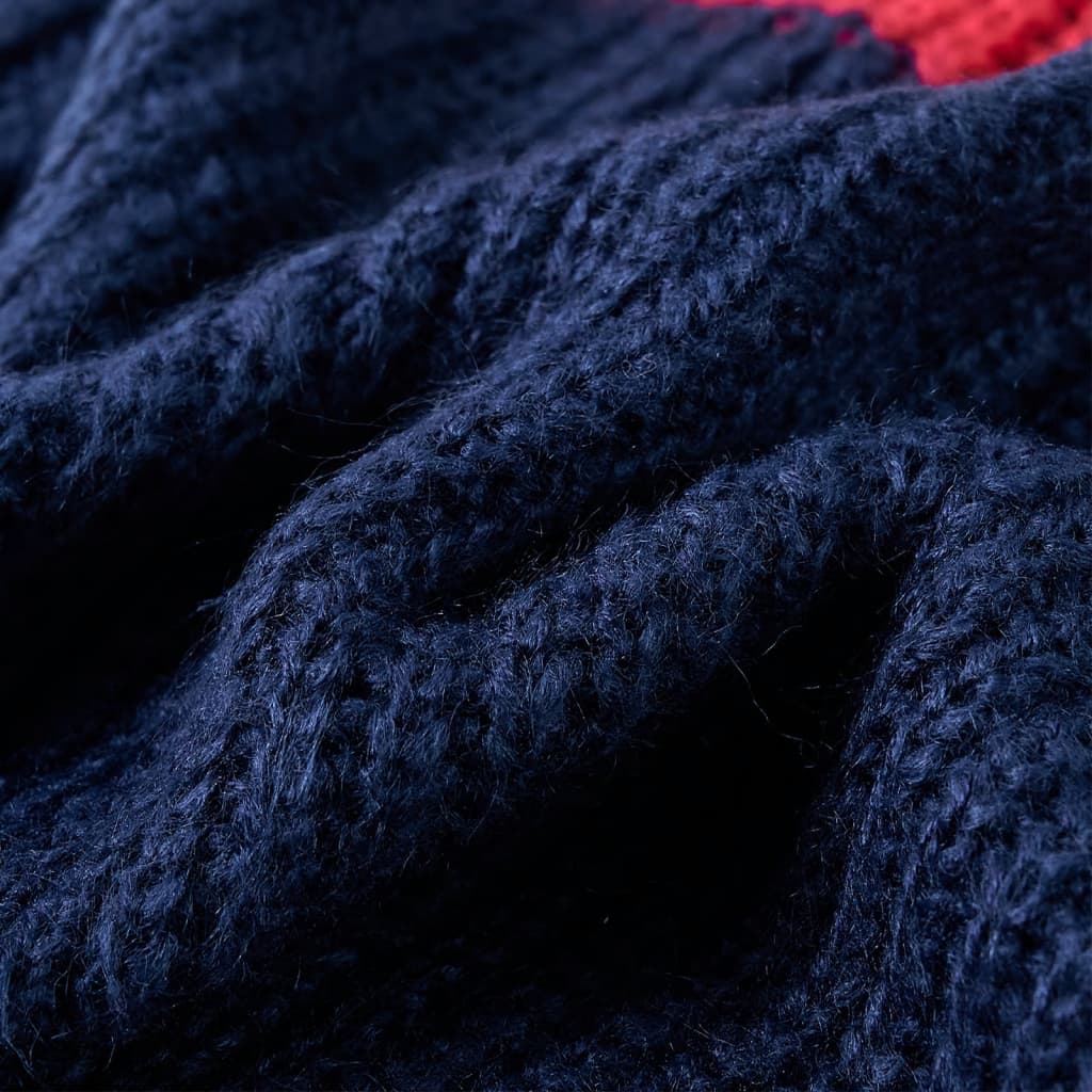 Kindertrui gebreid 104 marineblauw is nu te koop bij PeponiXL, paradijselijk wonen!