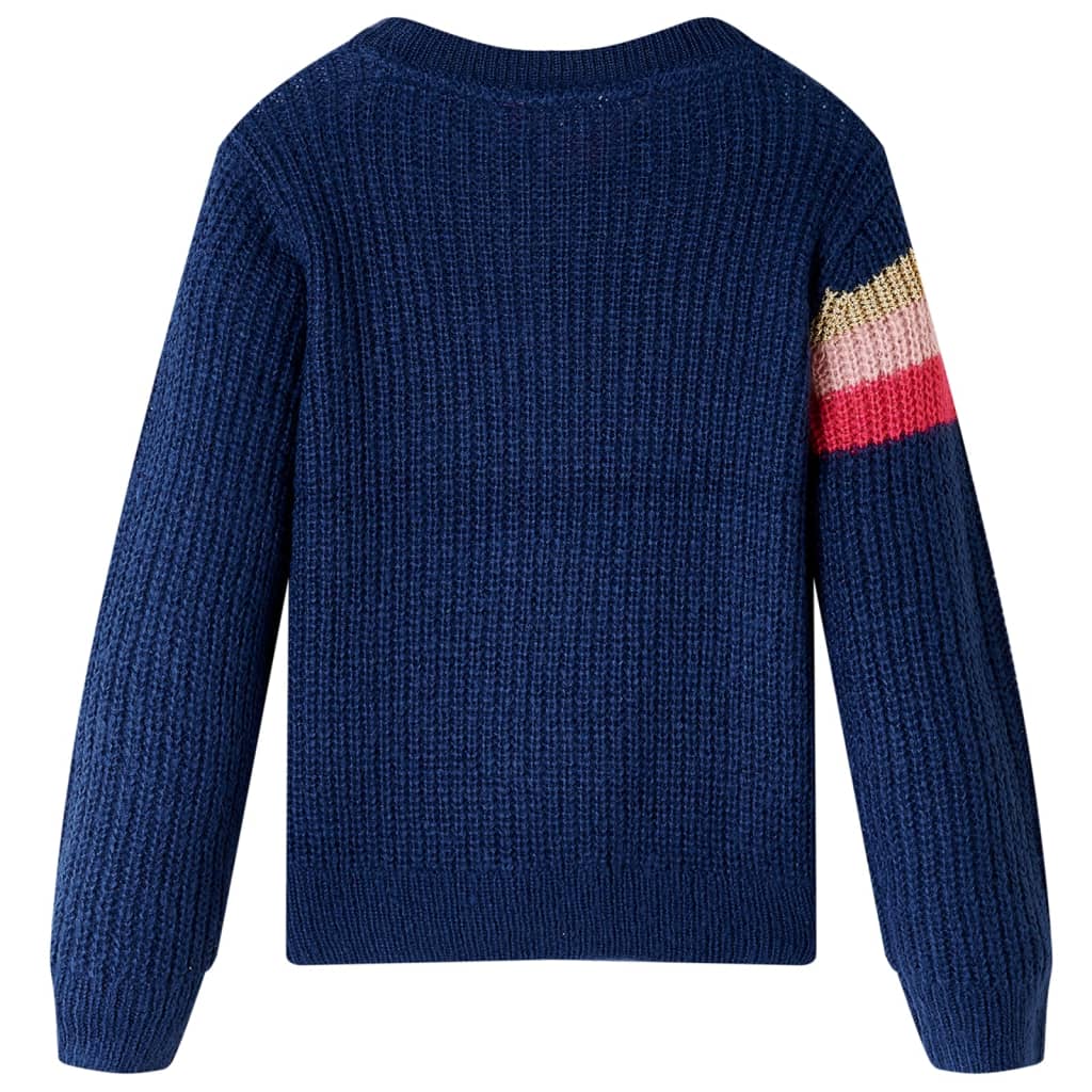 Kindertrui gebreid 116 marineblauw is nu te koop bij PeponiXL, paradijselijk wonen!
