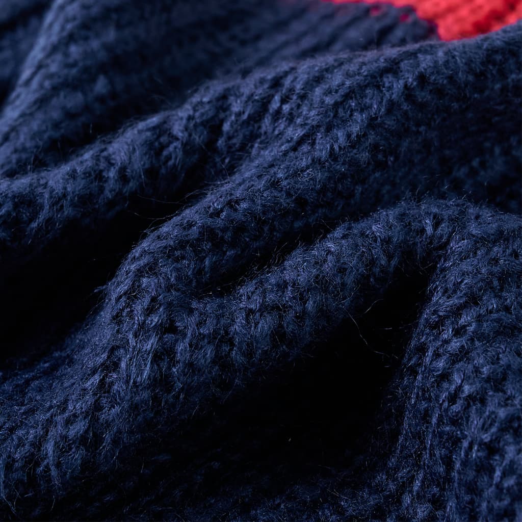 Kindertrui gebreid 116 marineblauw is nu te koop bij PeponiXL, paradijselijk wonen!